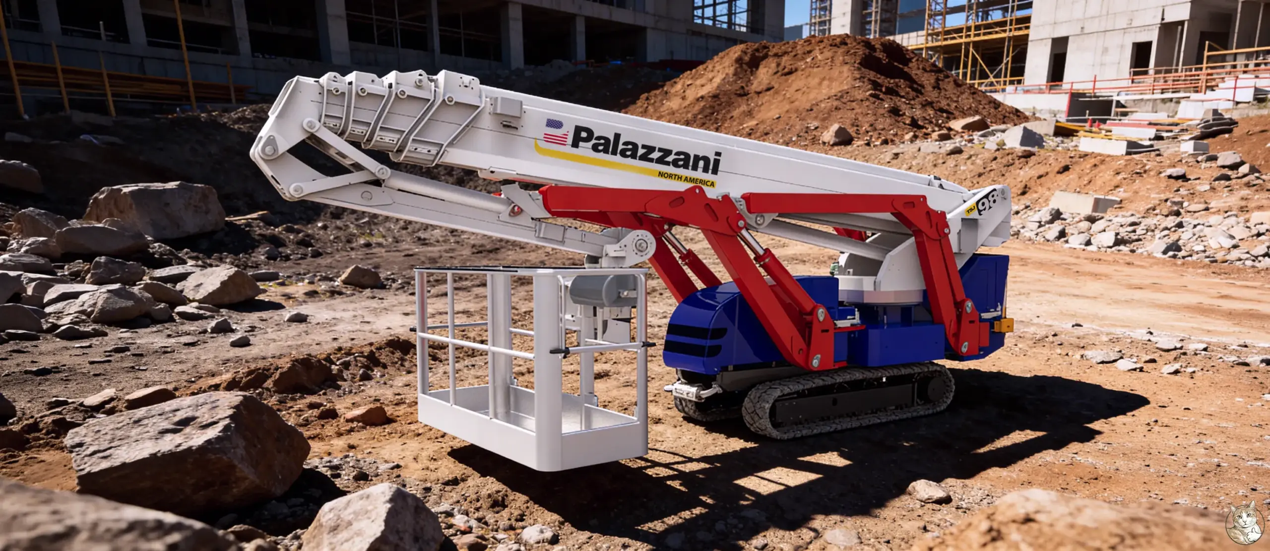 Palazzani North America Spider Lifts Aerial Platform for Sales TSJ 98 working on a building site